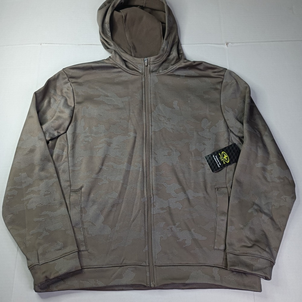 Athletic Works Men's Reflective Hoodie Size L Large‎ Taupe Pixelated Camo Print